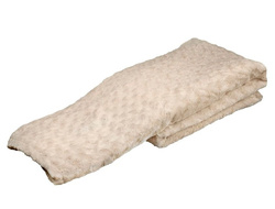 Narzuta na Łóżko Futrzana 200 x 220cm Smukee Home Dwustronna Beżowa