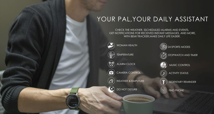 Smartwatch Bemi TRACKER Szary