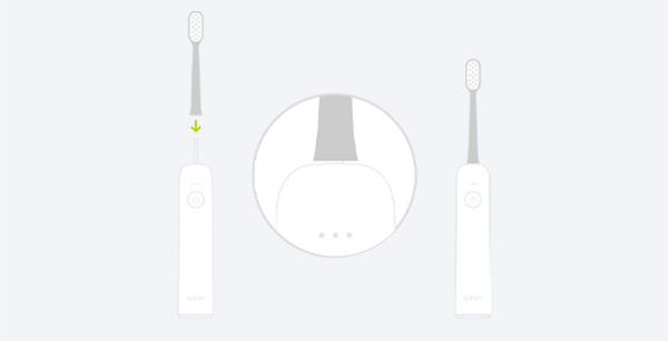 Laifen Główki Końcówki GUM CARE Transparent TPU Do Szczoteczki Wave 6 szt.