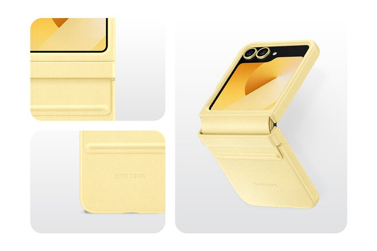 Etui Samsung Flap ECO-Leather Case Yellow do Galaxy Z Flip6 Żółty EF-VF741PYEGWW
