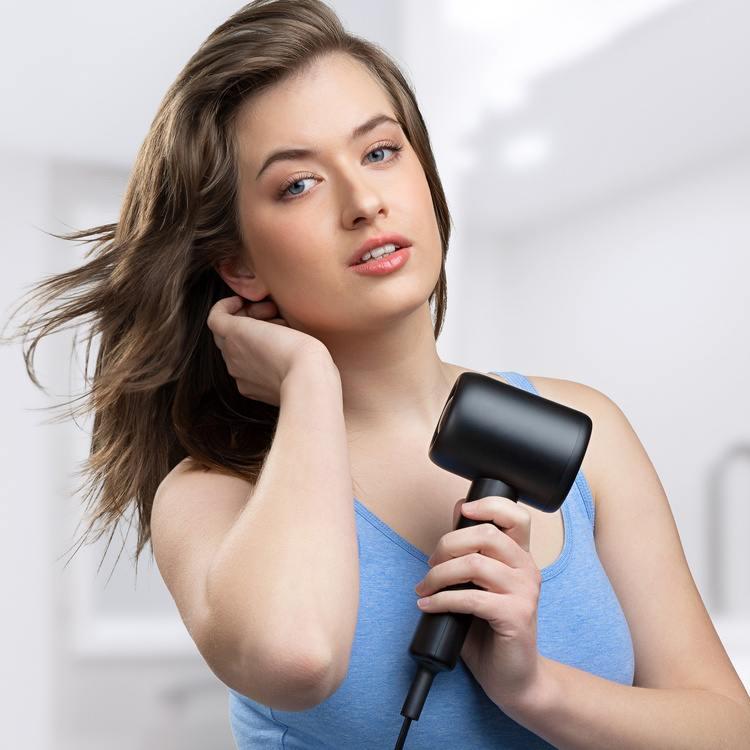 Suszarka do włosów Niceboy ION AirSonic POP onyx Czarna 1400 W 1,7 m Lekka /OUTLET