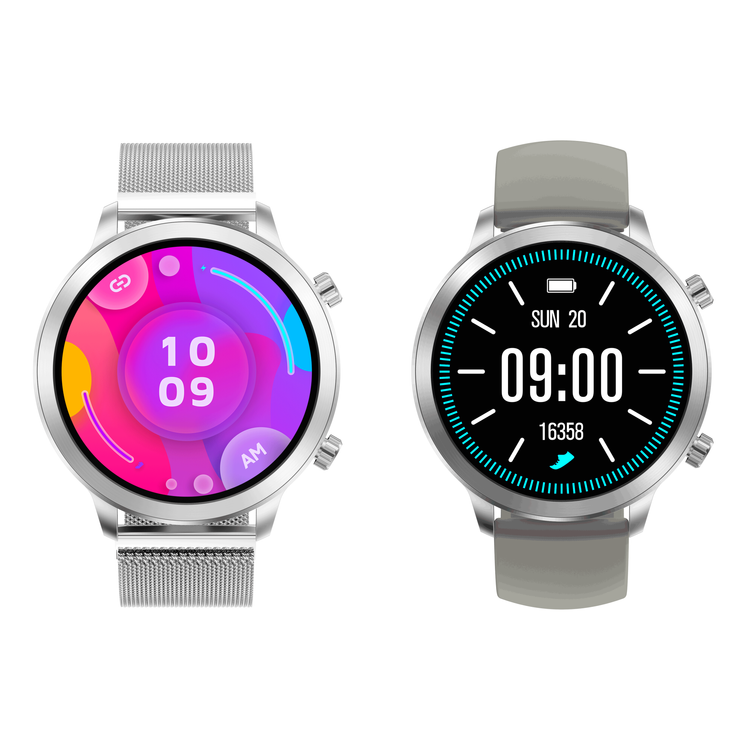 SmartWatch AI Chat Da GPT Bemi Zeno Srebrny Dwa Paski AMOLED IP67 GPS SpO2