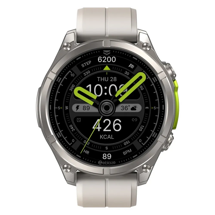 Zeblaze MIL-STD Smartwatch Vibe 8 Szary AMOLED Latarka Saturacja Do 60 Dni