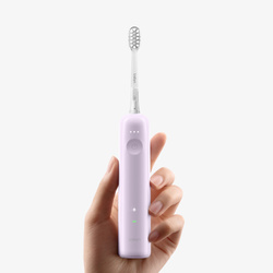 Laifen Szczoteczka do Zębów Soniczna Wave ABS Fioletowa 3 Głowki Aplikacja