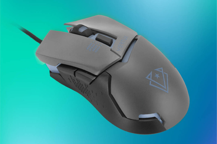 Vertux Mysz Gamingowa Przewodowa Dominator Szara 3200dpi 6 Przycisków 1000Hz G8 /OUTLET