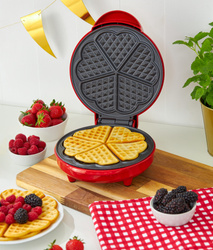 Gofrownica Hoffen 1000W Serca Czerwona