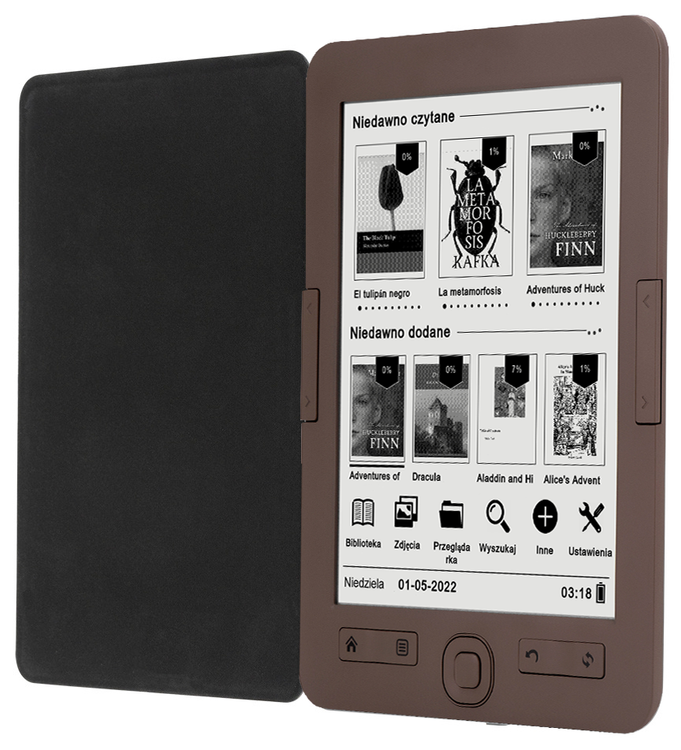 Czytnik do e-booków BEMI Cognita+ Brązowy 4GB 6 Cali 1800mAh E-INK Carta /OUTLET