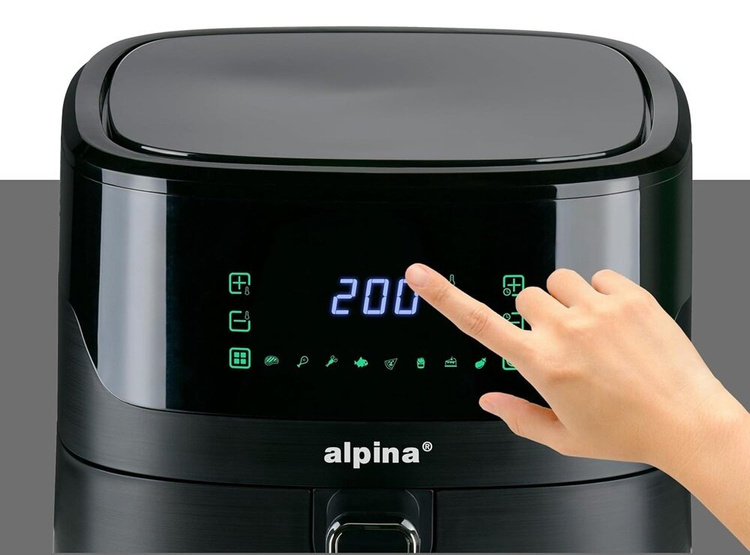 Air Fryer Frytkownica beztłuszczowa Alpina A6 1600W 6L cyfrowy ekran dotykowy