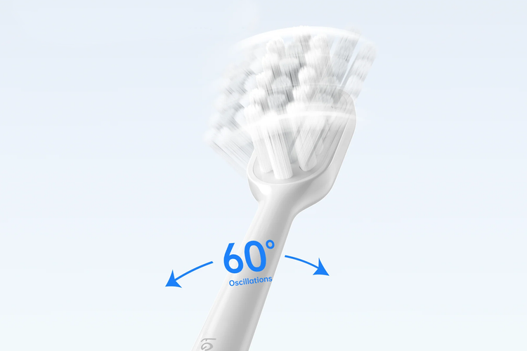 Laifen Szczoteczka do Zębów Soniczna Wave ABS Biała 3 Główki Aplikacja