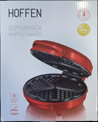 Gofrownica Hoffen 1000W Serca Czerwona