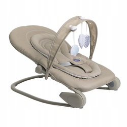 CHICCO Hoopla bujaczek leżaczek 0-18 kg + pałąk BEIGE RE-LUX