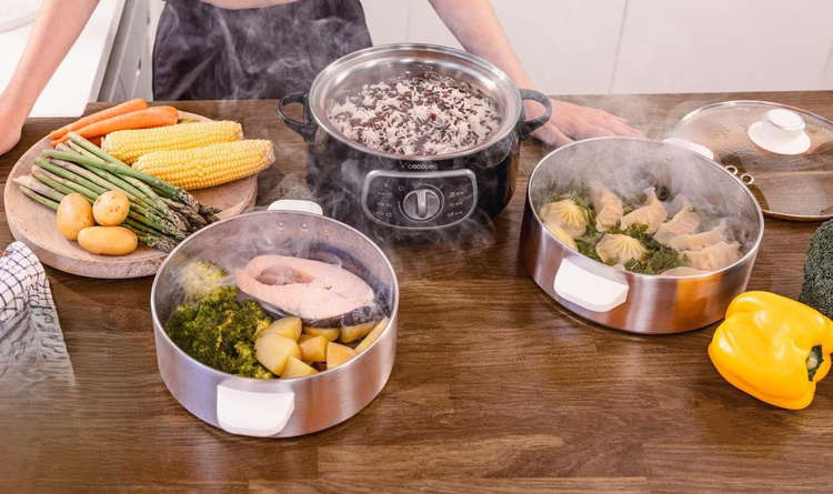 Cecotec Vapovita SteelPot Parowar Czarny /OUTLET