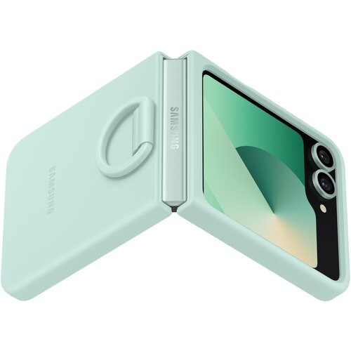 Etui Samsung Silicone Case with Ring Mint do Galaxy Z Flip 6 Miętowy EF-PF741TMEGWW