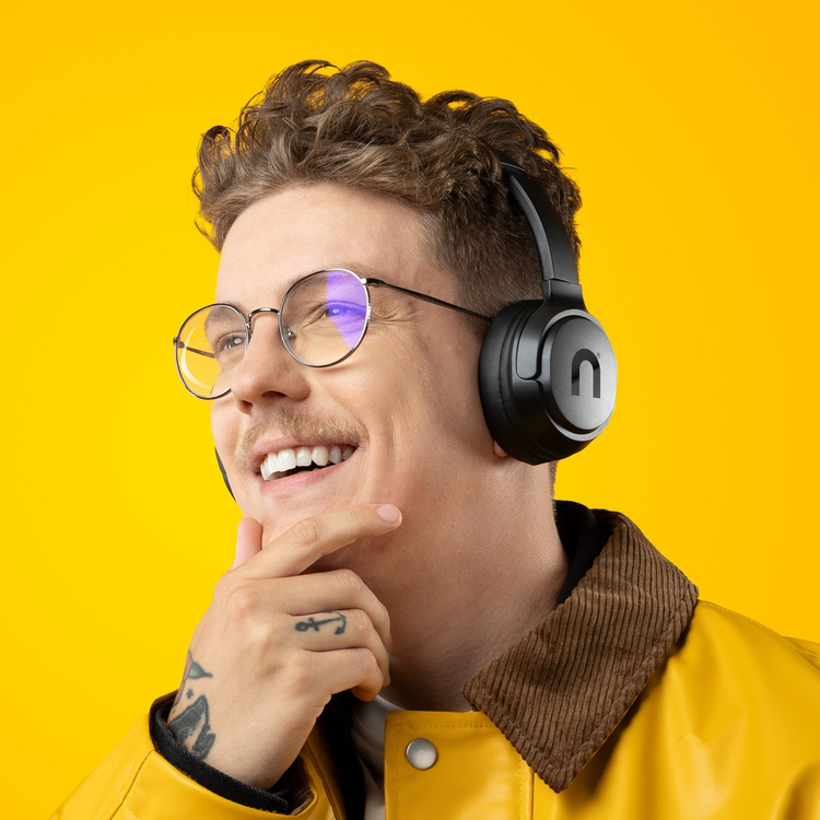 Niceboy Słuchawki Nauszne Hive Prodigy 4 Sakura Różowe MaxxBass USB-C 50h