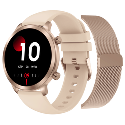 SmartWatch AI Chat Da GPT Bemi Zeno Złoty Dwa Paski AMOLED IP67 GPS SpO2