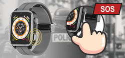 Bemi SmartWatch Senio Szary + Pasek Silikonowy Czerwony / Czerwone Wino /OUTLET