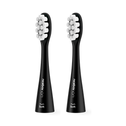 NICEBOY ION Sonic Soft - Wymienne Końcówki do Szczoteczek Sonicznych (2 szt.) Czarne