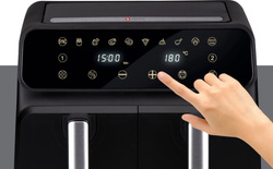 Alpina frytkownica beztłuszczowa 2x4 litry cyfrowy wyświetlacz Airfryer