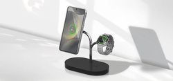 Ładowarka Indukcyjna 3 W 1 Samsung Magnetic & Wireless Charging 15W GP-PWU024WIABW Czarny /OUTLET