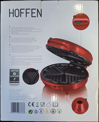 Gofrownica Hoffen 1000W Serca Czerwona