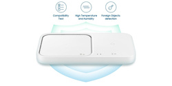 Bezprzewodowa Samsung Super Fast Wireless Charger Duo Biała Ładowarka Sieciowa 