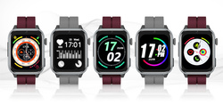 Bemi SmartWatch Senio Szary + Pasek Silikonowy Czerwony / Czerwone Wino /OUTLET
