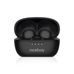 Niceboy Słuchawki Douszne Podsie 4 POP Onyx Black Czarne Bluetooth 6 AAC