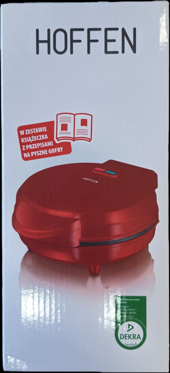 Gofrownica Hoffen 1000W Serca Czerwona