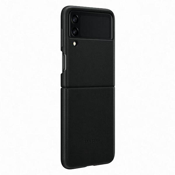 Etui Samsung Leather Cover Czarny do Galaxy Z Flip3 5G (EF-VF711LBEGWW)