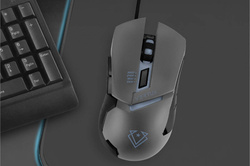 Vertux Mysz Gamingowa Przewodowa Dominator Szara 3200dpi 6 Przycisków 1000Hz G8 /OUTLET