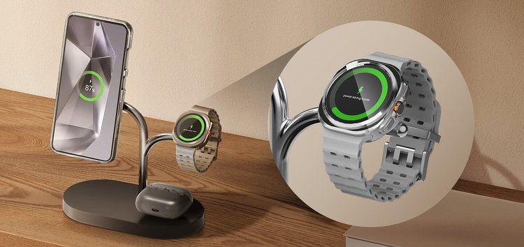 Ładowarka Indukcyjna 3 W 1 Samsung Magnetic & Wireless Charging 15W GP-PWU024WIABW Czarny /OUTLET