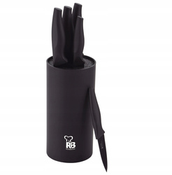 RENBERG Zestaw 5 noży ze stali nierdzewnej w bloku Flash