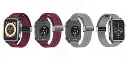 Bemi SmartWatch Senio Szary + Pasek Silikonowy Czerwony / Czerwone Wino /OUTLET