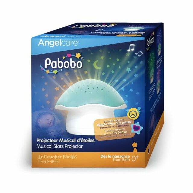 Pabobo Projektor Musical Stars - Grzyb niebieski