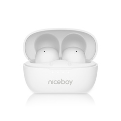 Niceboy Słuchawki Douszne Podsie 4 POP Arctic White Białe Bluetooth 6 AAC