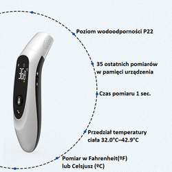 Termometr bezdotykowy na podczerwień INOLY FC-IR105