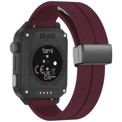 Bemi SmartWatch Senio Szary + Pasek Silikonowy Czerwony / Czerwone Wino /OUTLET