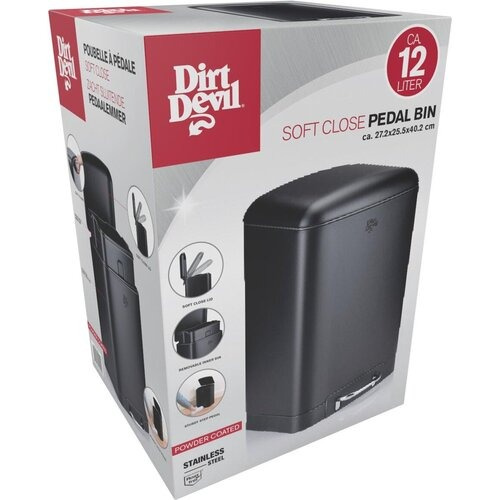 Kosz na śmieci z pedałem Dirt Devil E9504 12 litrów Czarny