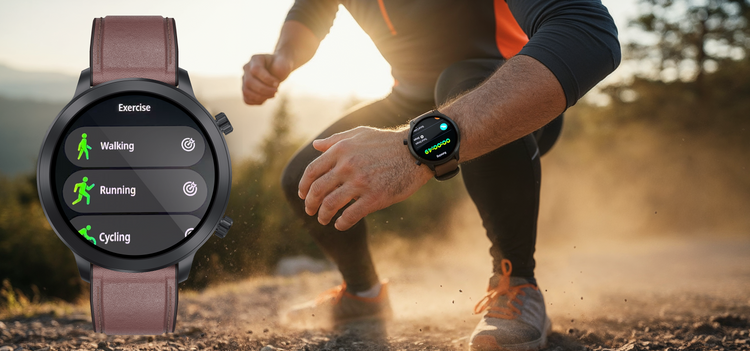 SmartWatch AI Chat Da GPT Bemi Zeno Czarny Dwa Paski AMOLED IP67 GPS SpO2