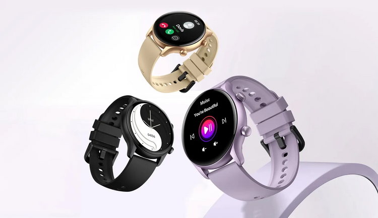 Zeblaze Smartwatch Btalk 3 Plus Gold 45 mm Złoty Saturacja Pomiar Tętna