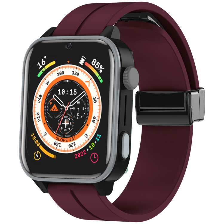 Bemi SmartWatch Senio Szary + Pasek Silikonowy Czerwony / Czerwone Wino /OUTLET