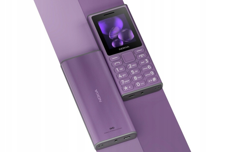 Telefon HMD Nokia 105 DualSim Fioletowy 1000 mAh do 18 dni USB-C IP52 Snake