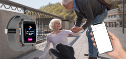 Bemi SmartWatch Senio Szary + Pasek Silikonowy Czerwony / Czerwone Wino /OUTLET