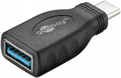 Przejściówka do komputera Adapter Goobay USB-C na gniazdo USB - A 3.0 Czarny