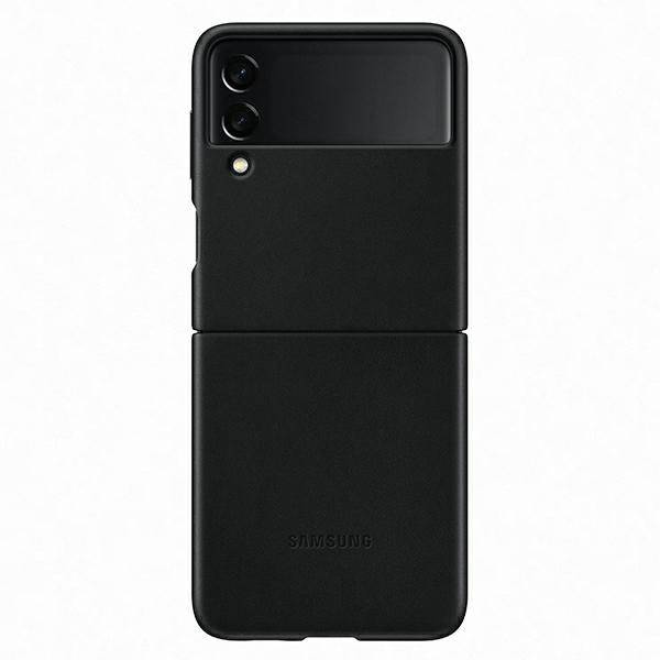Etui Samsung Leather Cover Czarny do Galaxy Z Flip3 5G (EF-VF711LBEGWW)