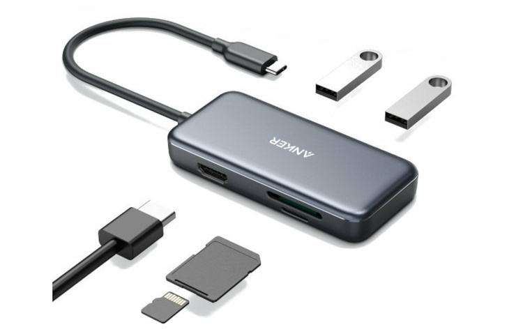 ANKER Hub PowerExpand 5-in-1 USB-C Media Hub/A8334HA1
