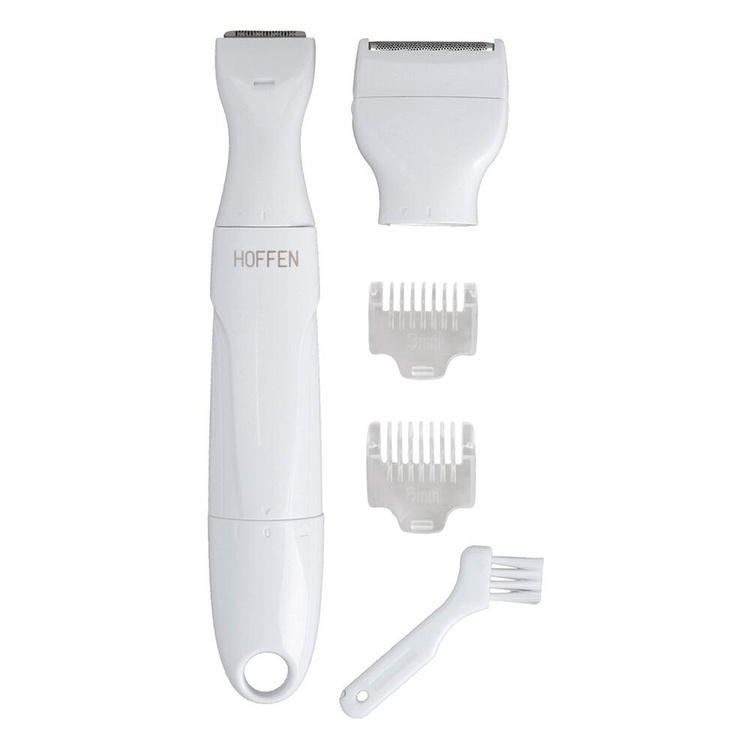 Trymer Damski HOFFEN Nasadki 3mm 6mm IPX5 Biały