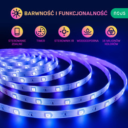 NOUS Taśma LED Smart RGB WiFi LED Strip F2 10m