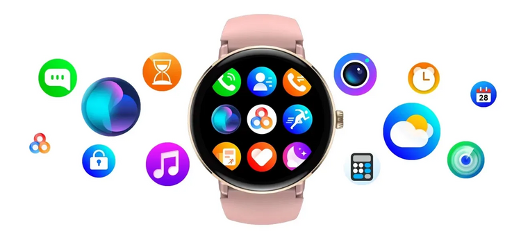 Zeblaze Damski Smartwatch Lily 2 Srebrny Beż AMOLED 2 Paski AoD Saturacja