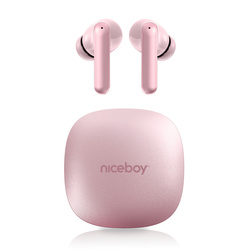 Niceboy Słuchawki Douszne Pins 4 PRO Sakura Pink Różowe ANC IP54 48h pracy